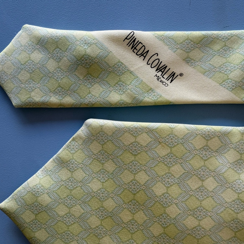 Green Patterned Tie